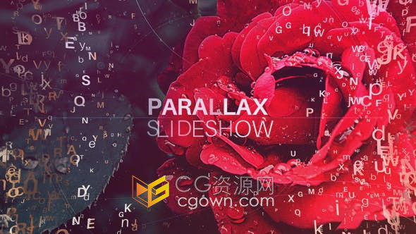 AE模板-文字信息粒子图形遮罩视觉视频宣传片Parallax Slideshow