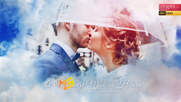 AE模板-结婚婚礼请柬白衣天使护士介绍宣传视频相册图片动画