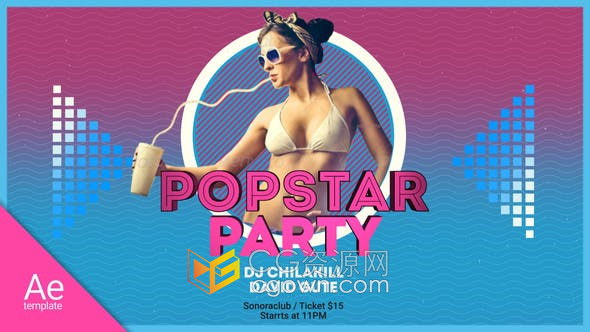 AE模板-音乐晚会派对俱乐部宣传介绍视频效果制作