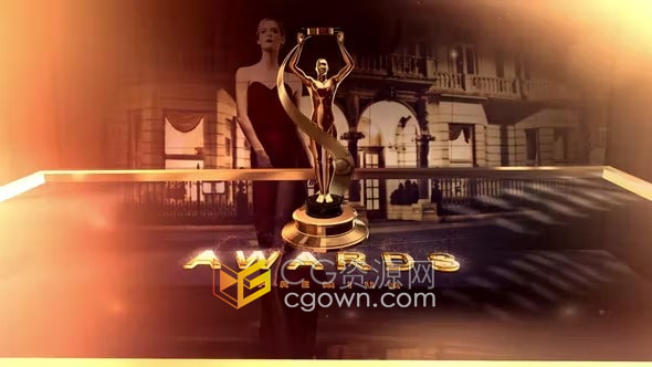 五种不同的奖杯奖项介绍颁奖典礼晚会活动视频开场包装片头AE模板