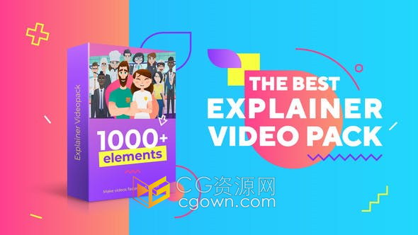 AE模板角色动画预设图形设计主题场景解释器视频制作Explainer Pack脚本