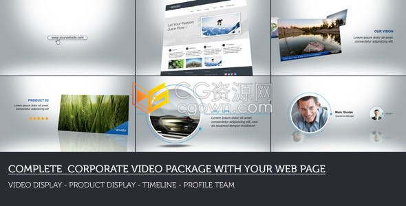 明亮风格宣传介绍网络互联网公司网站设计主题推广视频效果-AE模板下载