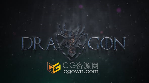 AE与PR模板-烧伤烟雾特效生锈铁金属LOGO动画视频片头