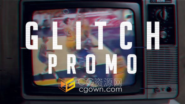 AE模板-快速故障动感介绍体育运动开场视频片头