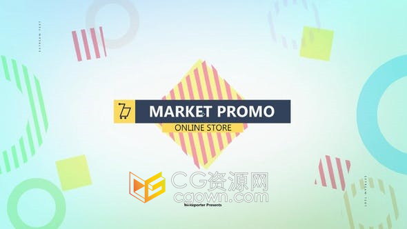 AE模板-商业广告制作场营销商店市场购物产品介绍视频动画