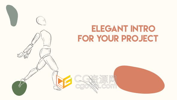 AE模板-精美草图温柔美女跳舞手绘风格化时尚美容业宣传片头