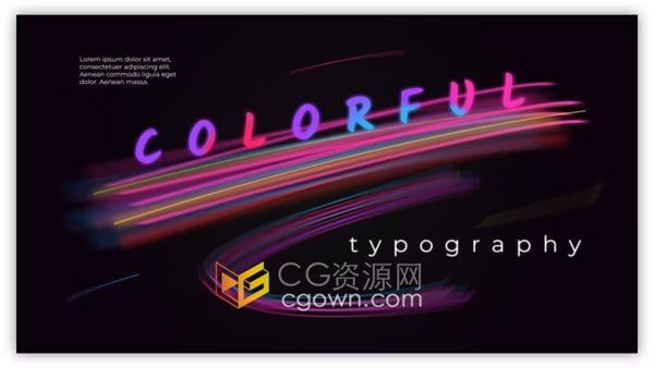 超酷的彩色创意视频开场片尾标题排版介绍动画AE模板