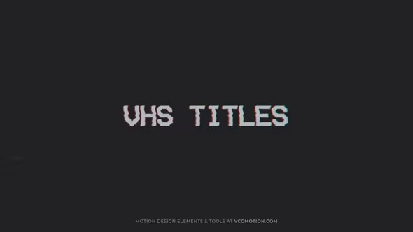 AE标题模板-10个VHS复古老式弹出文本动画