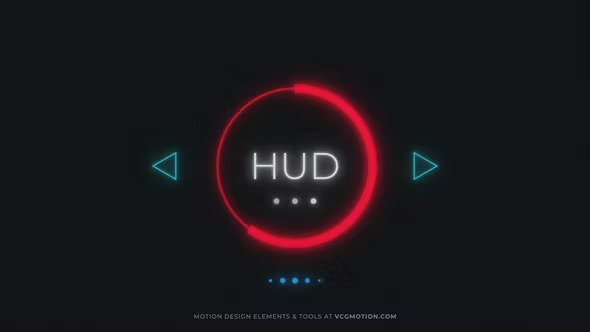 AE标题模板-25个HUD发光界面高科技文字动画