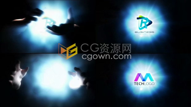 魔术手势高科技能源科幻商业LOGO动画视频片头效果制作-AE模板下载