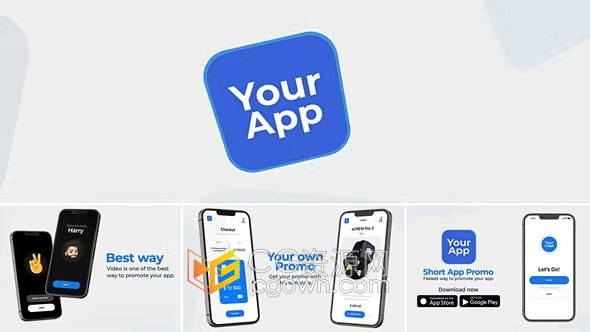 AE模板-iphone13移动设备产品展示APP应用程序介绍宣传视频