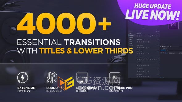 AE模板-MYFX扩展1400个新的预设Essential Transition V2.0下载