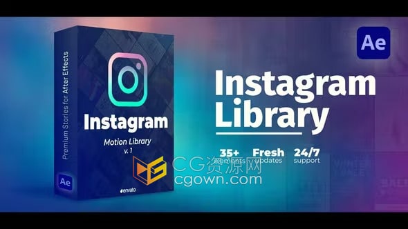 AE竖屏模板-35+适用不同主题场景的社交媒体宣传短视频动画