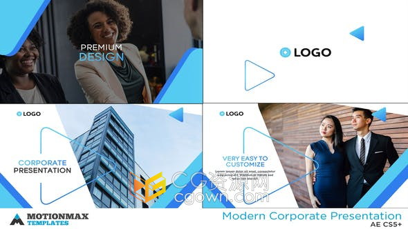 AE模板-现代企业介绍公司发展历史事件时间线幻灯片宣传片视频