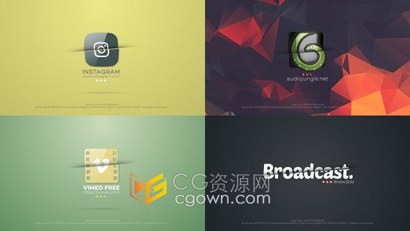 PR与AE模板-简单小球图形动画演绎公司LOGO品牌视频片头