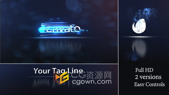 AE模板-烟雾故障光效特效动画LOGO视频片头
