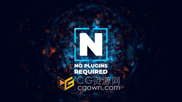 AE模板-等离子能量粒子爆炸动画LOGO视频片头
