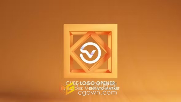 3D立方体动画效果LOGO片头-AE模板