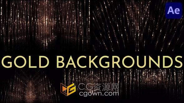 奢华金色粒子线背景适合高端颁奖典礼豪华婚礼高档品牌发布会-AE模板