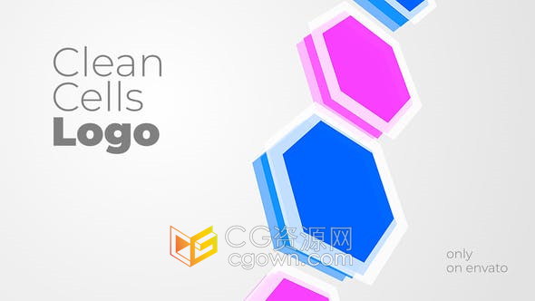 AE模板-细胞图形动画视频片头新能量电池汽车品牌LOGO