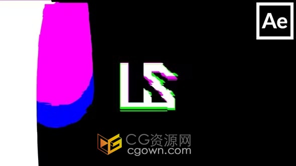 Glitch小故障标志动画-AE模板免费下载