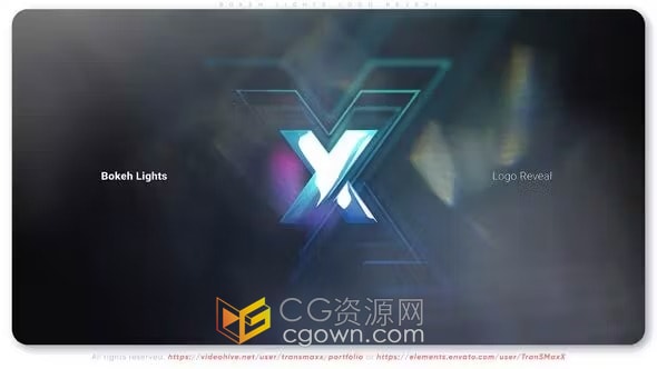 4K闪耀散景灯光动画快速反射效果LOGO片头-AE模板