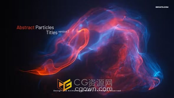 炫彩粒子流体运动轨迹动画抽象粒子标题AE模板