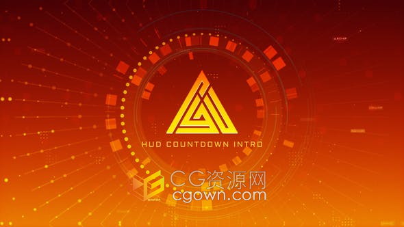 AE模板-HUD动画场景10秒倒计时开场视频片头效果制作