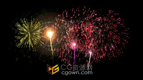 使用Trapcode Particular制作烟花特效包括9种效果-AE模板