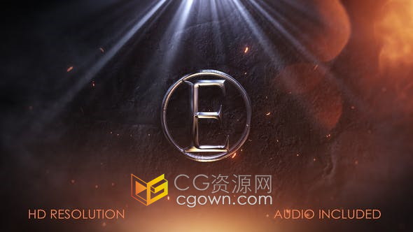 AE模板-LOGO重击粒子冲击波能量烟雾特效动画视频