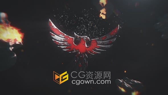 AE模板-火石场景游戏或电脑标志动画预告片视频