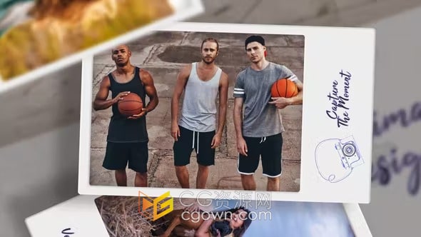 回忆照片幻灯片温馨视频相册动画制作-AE模板