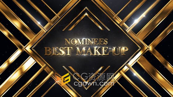 AE模板-活动金奖现场视频制作Awards Golden Titles