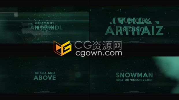 灰尘粒子飞舞大气电影预告片宣传片头-AE模板下载