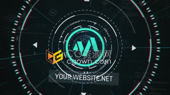 HUD图形动画信息显示简介科技公司宣传视频LOGO片头故障效果-AE模板下载