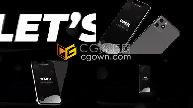 AE模板下载iPhone Pro Max手机APP展示动画宣传应用程序演示视频广告动画制作