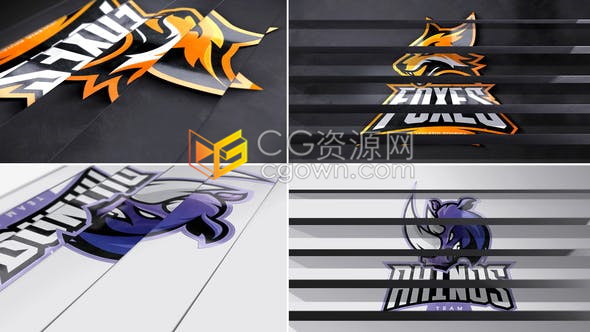 3D翻转面板动画演绎LOGO视频片头效果制作-AE模板免费下载