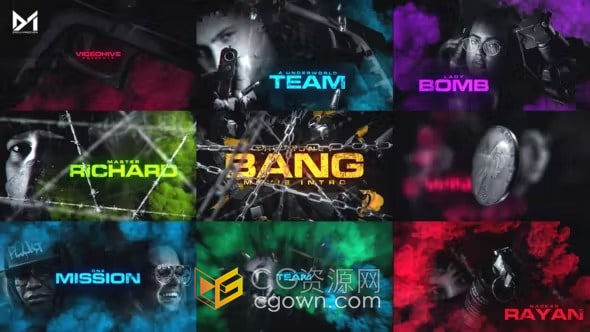 3D元素动作电影游戏预告片制作-AE模板