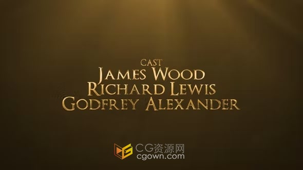 AE模板-史诗动作军事战争电影标题晚会活动游戏视频字幕动画