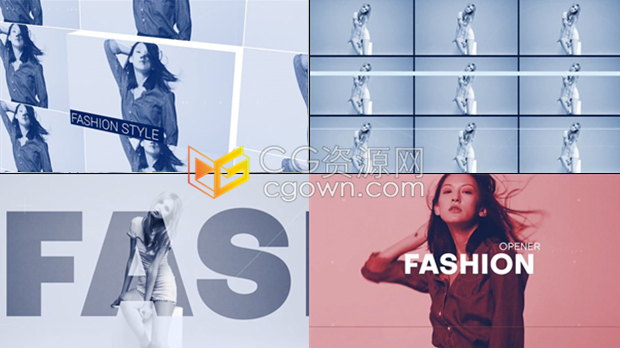 AE模板下载时尚模特写真视频春夏季现代时装宣传片头效果制作工程