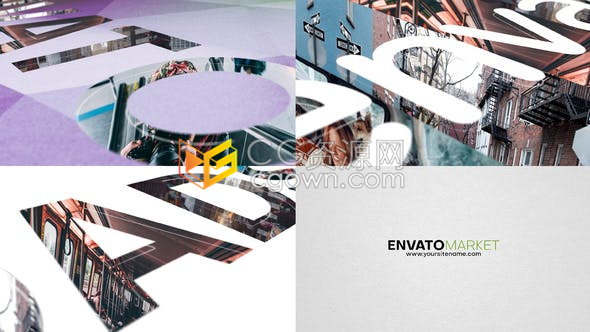 3D空间LOGO遮罩照片动画效果典雅艺术现代时尚宣传视频片头-AE模板下载