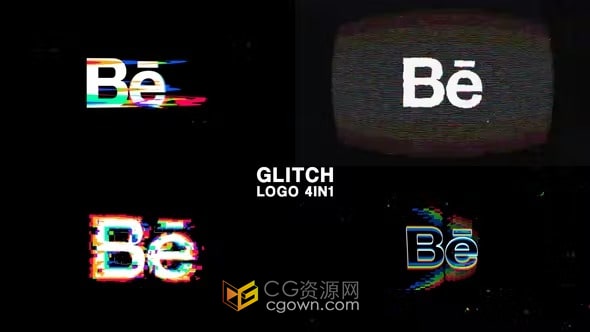 4种故障效果标志介绍LOGO动画-AE模板