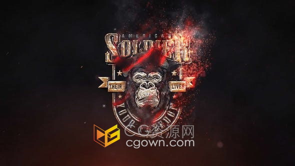 AE模板-燃烧火焰烟雾粒子LOGO动画视频片头