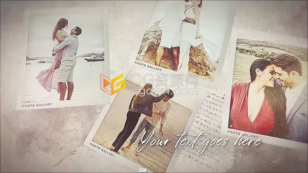 AE相册模板-时尚回忆旅行幻灯片多彩家庭生活婚礼视频相册