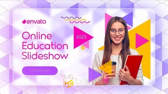 干净多彩大学介绍活动推广在线教育宣传视频-AE模板