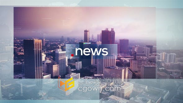 AE模板-News Broadcast电视广播包装新闻/体育/天气设计工程