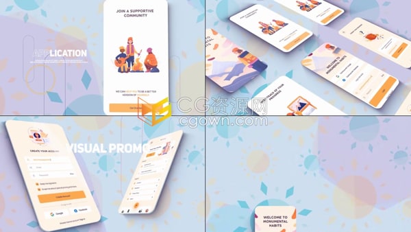 AE模板-APP商店应用程序宣传演示移动设备产品介绍视频