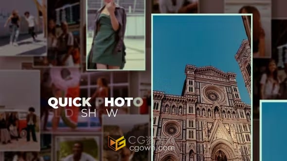 婚礼旅行照片vlog快乐视频相册AE模板