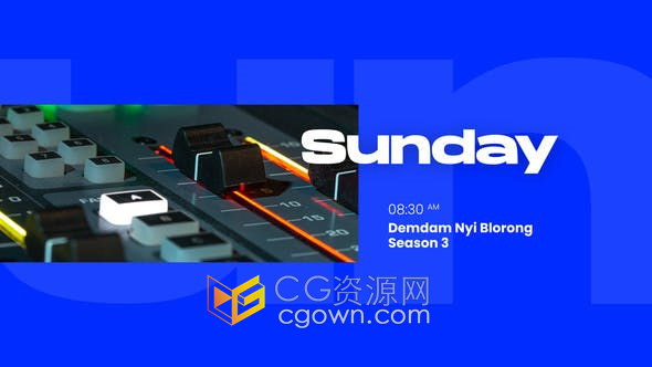 AE模板-平面图形动画设计电视广播套餐视频包装制作