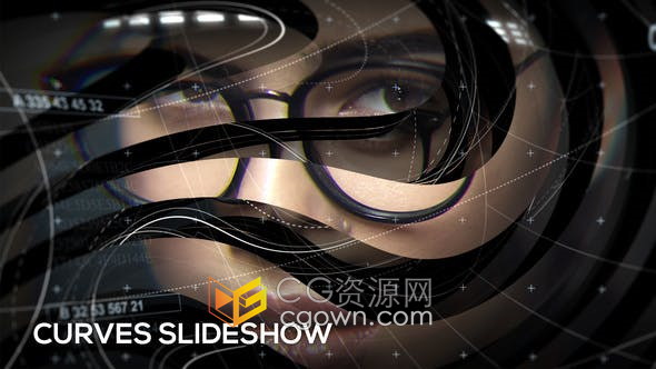 AE模板-复杂扭曲效果幻灯片高科技电影制作预告片